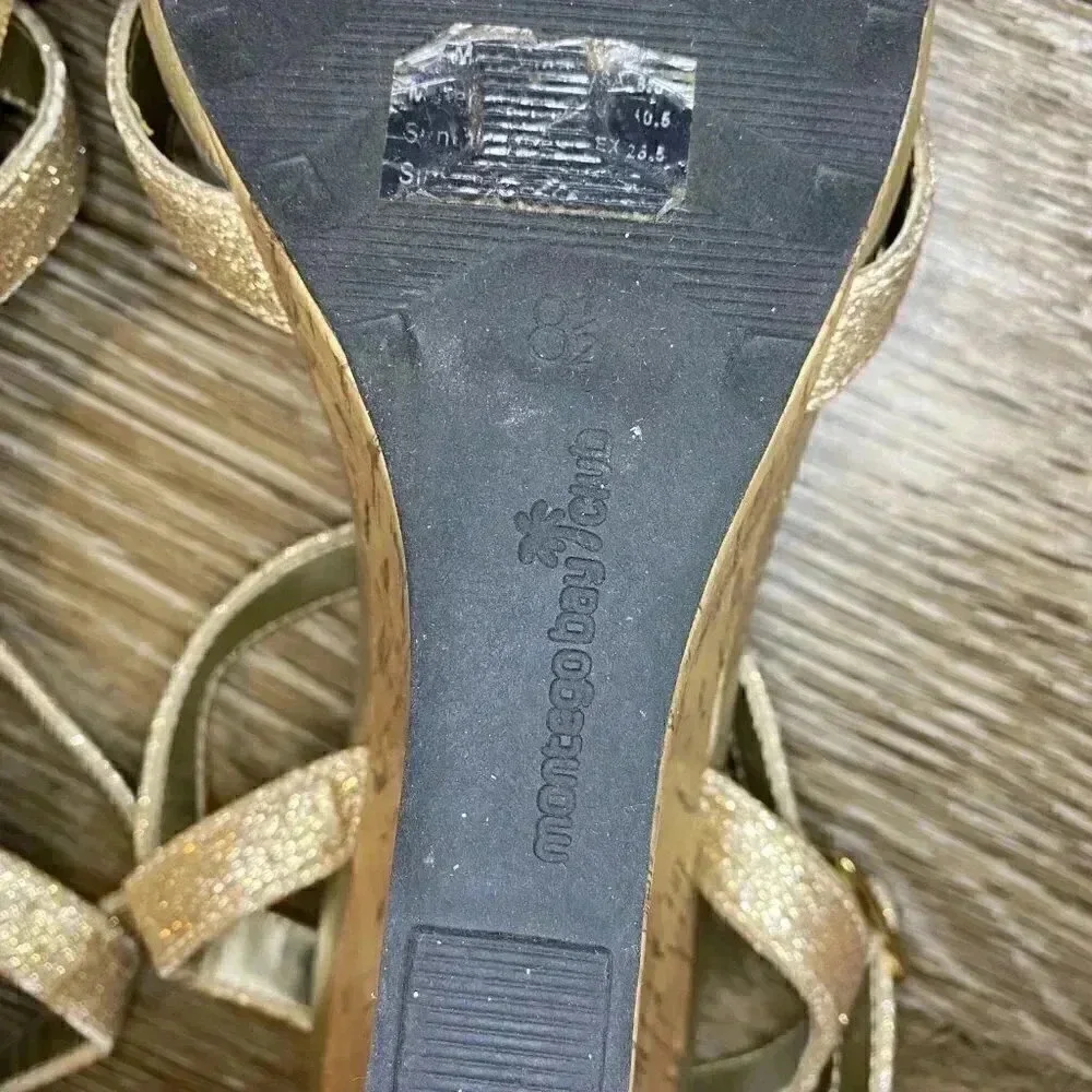 Gold Wedge Sandal - 8.5